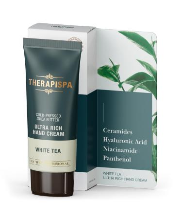 Ultra Rich Hand Cream - Luxurious Hydration and Healing with Ceramides Hyaluronic Acid Niacinamide (B3) Panthenol (B5) and Shea Butter for Dry Skin (White Tea 1.7oz Pack of 1) White Tea 1.7 Fl Oz (Pack of 1)