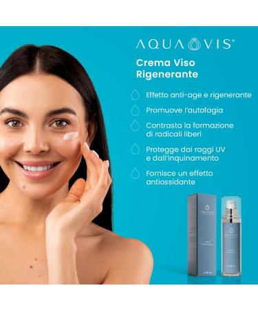  Aquavis Aquavis Anti-Wrinkle Regenerating Cream 50 ml - With Activated Water Vitamin E Hyaluronic Acid - Silicone/Parabens Free - Buy Online on GoSupps.com