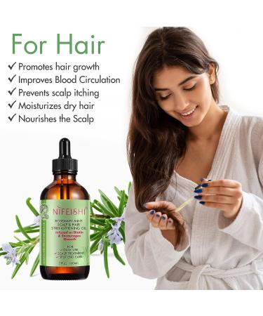Organic Rosemary Oil for Hair Growth | Strengthening Serum, Nourishes Scalp, Hair Loss Treatment - 60ml - Buy Online on GoSupps.com