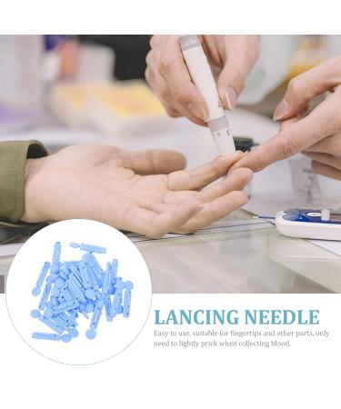 200Pcs Safety Lancet Blood Lancets for Blood Sugar & Ketone Monitors - Diabetic Supplies for Glucose Testing - Sky Blue - Buy Online on GoSupps.com