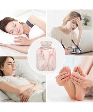 Pink Marble Hot Water Bottle 2L with Cover | Pain Relief for Pregnant Women | Soothing Hot Water Bag - Buy Online on GoSupps.com