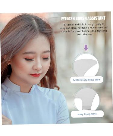 Angoily Stainless Steel Alphabet Eyelash Brush Assistant Curling Eyelash Comb (Silver T) Tools Curly Makeup Utensils - Buy Online on GoSupps.com