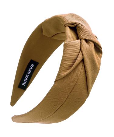 3PCS Pure Color Wide Knotted Headbands Set - Elastic Hair Accessories for Women and Girls (Black+Beige+Brown) - Buy Online on GoSupps.com