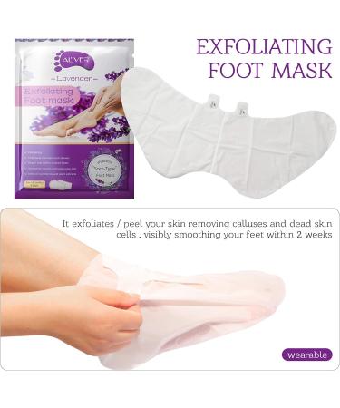 Aliver Natural Lavender Exfoliating Foot Peel Mask - 3 Pairs of Repair Socks for Dry Cracked Heels | Soothing Foot Care - Buy Online on GoSupps.com