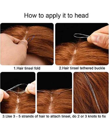 Gold Hair Tinsel Extensions - 250 Strands Holographic Sparkle Glitter for Women - Synthetic Straight Hair Decoration - 1200 Gold Strands - Buy Online on GoSupps.com