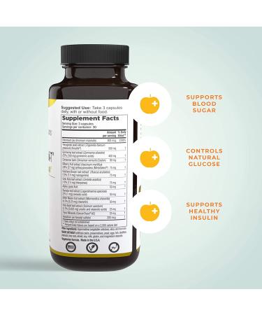 LifeSeasons Glucose Stabili-T: Blood Sugar Support - 90 Vegetarian Capsules - Buy Online on GoSupps.com