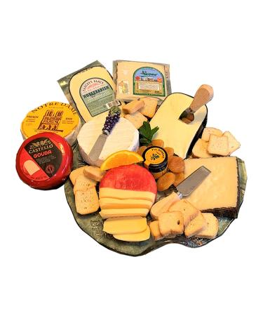 GiftWorld Imported Cheese Gift Basket - Delicious Cheese Sampler Food Gift Box with Knife | Gourmet Christmas Gifts for Birthdays, Congratulations Gifts, Sympathy, Thinking of you and Business Gifts