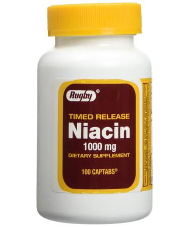 Watson Rugby Labs Niacin Time Release 1000mg 100ct 100 Count (Pack of 1) - Buy Online on GoSupps.com