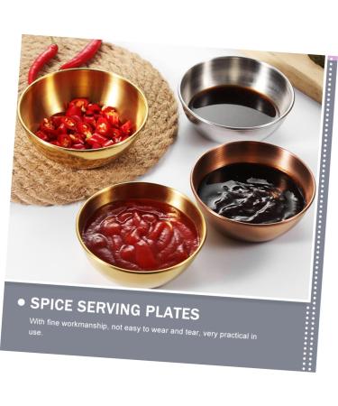 MAGICLULU 8 Pcs Stainless Steel Plate Steel Dipping Bowls Sauce Dipping Bowls Lingerie Stickers Condiment Dish Seasoning Sauce Plate Stainless Steel Flatware Plates Dry Dipping Sauce Pickles 9x9cmx2pcs Assorted Colorx2pcs - Buy Online on GoSupps.com