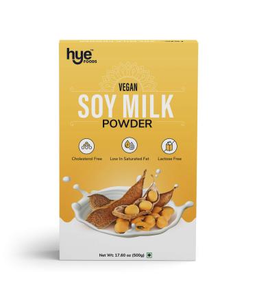 HYE FOODS Vegan Soy Milk Powder | 49% Protein | Unsweetened | 17.6 Oz (500g)