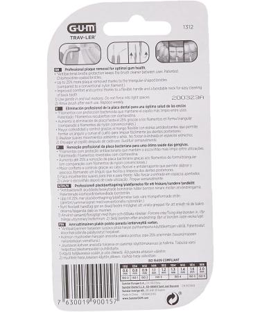 GUM Trav-ler Interdental Brushes - Light Blue 0.6 mm (Pack of 6) | Best International Shipping - Buy Online on GoSupps.com