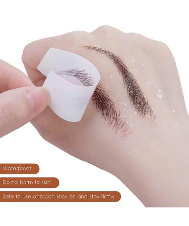 Molain 4D Waterproof Eyebrow Tattoos Stickers - 6 Sheets, Long-Lasting Brow Color Transfers, Peel Off for Grooming & Shaping - 54 Pairs, Brown (6 PCS) - Buy Online on GoSupps.com