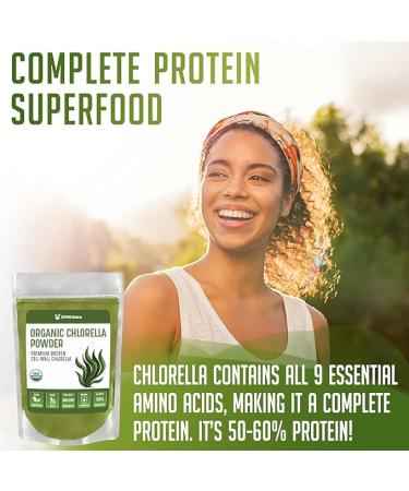 XPRS Nutra Organic Chlorella Powder - Broken Cell Wall Chlorophyll Powder - Chlorella Organic Powder for Immunity - Vegan Friendly Chlorella Powder Organic for Complete Protein (8 Ounce) - Buy Online on GoSupps.com