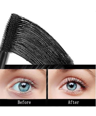 2023 New 5D Silk Fiber Waterproof Mascara | Smudge Proof & Long Lasting | Double Brush | Strong Black | Curling & Thickening Mascara 6ml - Buy Online on GoSupps.com