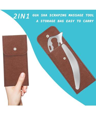 Premium Stainless Steel Gua Sha Tool for Lymphatic Drainage & Full Body Massage - Pain Relief & Cellulite Treatment | D+Y - Buy Online on GoSupps.com