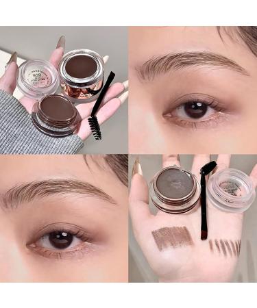 Eyebrow Pomade Sweat Proof Makeup Eyebrow Cream Eyebrow Makeup Gel with Brush for home sports rain daily commute party dating travel Light brown - Buy Online on GoSupps.com
