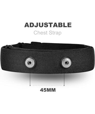 Rich Green Valley Soft Adjustable Heart Rate Monitor Chest Strap for Polar, Wahoo, CooSpo, Garmin HRM - Small Black - Buy Online on GoSupps.com