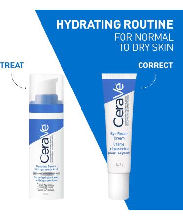 CeraVe Hyaluronic Acid Serum & Eye Cream BUNDLE. Hydrating HA Face Serum & Eye Repair Cream with Hyaluronic Acid & Ceramides for Normal Dry & Sensitive Skin. Fragrance Free & Non-Comedogenic BUNLDE HA Serum & Eye Cream Pack of 2 - Buy Online on GoSupps.com