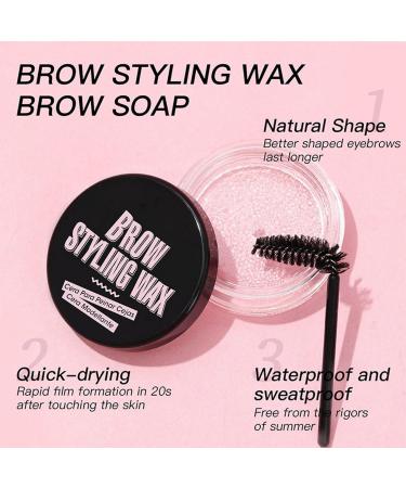  Obesntln Eyebrow wax gel eyebrow wax kit - Clear eyebrow wax and brush | Long-lasting waterproof eyebrow wax daily makeup eyebrow enhancer for - Buy Online on GoSupps.com