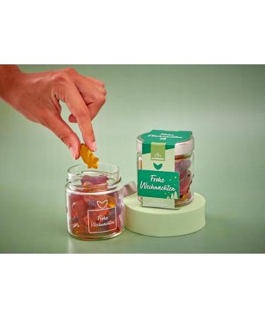  naschlabor Christmas Fruit Eraser in Gift Jar 120g Cute Rubber Bears for Christmas Season Advent Calendar Gift for the Whole Family - Buy Online on GoSupps.com