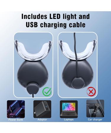 Teeth Whitening Light - 10X Powerful USB LED for Home Use | Non-Battery Black Teeth Whitener - Buy Online on GoSupps.com
