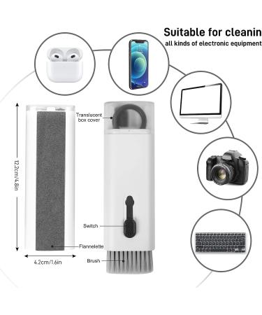 7-in-1 Electronic Cleaner Kit - Portable Cleaning for Airpods, Laptop, Keyboard - Light Grey - Buy Online on GoSupps.com