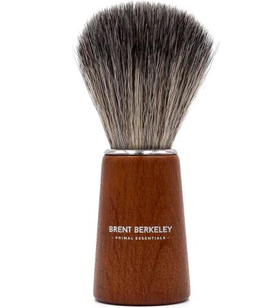 Brent Berkeley Pegleg Shaving Brush - Silvertip Fiber Razor Brush for Men | Quick-Drying Vegan Shaving Brush for Cream & Gel - Brown - Buy Online on GoSupps.com
