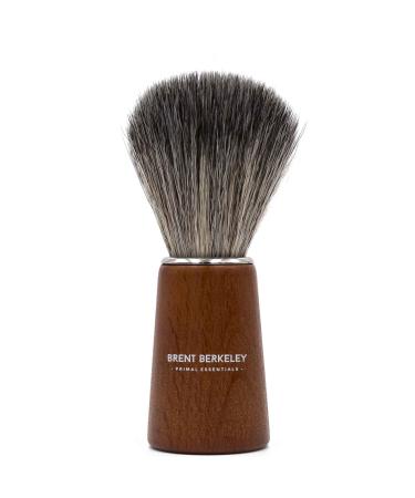 Brent Berkeley Men The Pegleg Shaving Brush Razor brush - Silvertip Fiber - Razor brush for shaving cream and shaving gel - quick -drying synthetic hair - vegan - brown