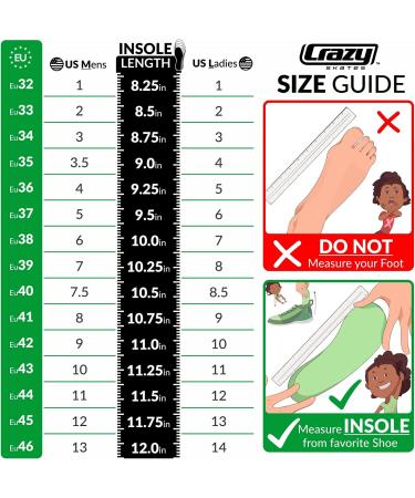 Crazy Skates Rocket Roller Skates - Unisex Quad Skates Black US Mens 9 | US Ladies 10 | EU 42 - Buy Online on GoSupps.com