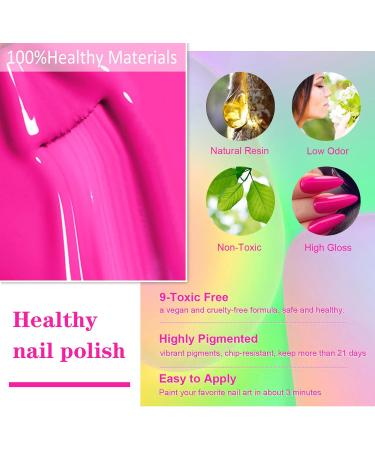 INPING Neon Gel Nail Polish Set - 10 Vibrant Colors for DIY Nail Art - UV/LED Soak Off Varnish - Spring/Summer Collection - 8ml - Buy Online on GoSupps.com