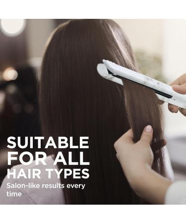 Herstyler White Velvet Marble Flat Iron - Ceramic Hair Straightener - Travel-Friendly 1 Inch Dual Voltage Styling Tool - Buy Online on GoSupps.com