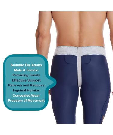 Inguinal Hernia Brace for Men and Women - Left or Right, Large Size | Post-Surgical Support Band | Fully Adjustable Inguinal Hernia Brace - Buy Online on GoSupps.com