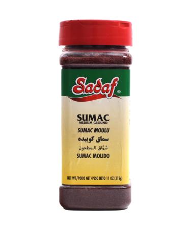 Sadaf Sumac spice ground - Pure sumac seasoning powder - Kosher - Persian spice, packed in the USA - Medium Ground - 11 oz