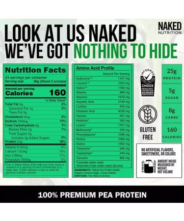 NAKED Chocolate Pea Protein Isolate 2LB Pure Micronized Creatine Monohydrate 500g (100 Servings) Vegan Bulk Non-GMO Gluten Free Soy Free - Buy Online on GoSupps.com