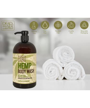 Dead Sea Collection Hemp Body Wash Set | Hydrating & Calming Dead Sea Minerals | 2-Pack (67.6 fl.oz) - Buy Online on GoSupps.com