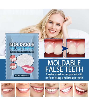 Plastic Teeth Glue Dentures Kit | Temporary Filling Teeth | Fake Filling Holes | Denture Bath Case | 1/2/3pcs | One Size C - Buy Online on GoSupps.com