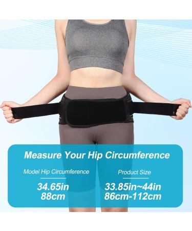 REAQER Sacroiliac SI Joint Hip Belt - Support Brace for Sciatica Pelvic & Lower Back Pain Relief - Ventilated Compression for Men & Women - Buy Online on GoSupps.com