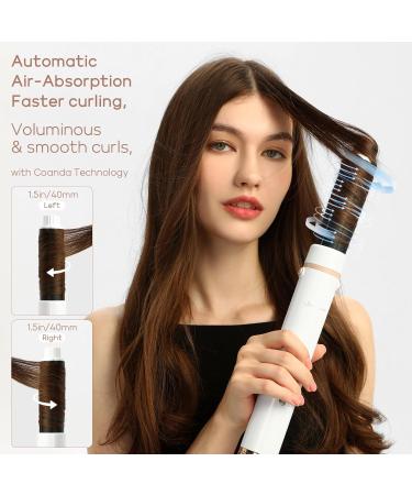 IG INGLAM Pro 5 in 1 MegaAIR Hair Dryer - 110 000 RPM High-Speed Ionic Automatic Curling Iron & Blow Dryer Brush for Volume & Straightening - White - Buy Online on GoSupps.com