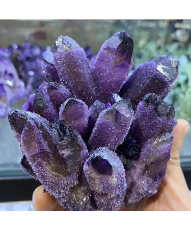 Natural Purple Quartz Crystal Cluster Specimen Suitable for Home Crystal Cluster (Size : 750-800g) - Buy Online on GoSupps.com