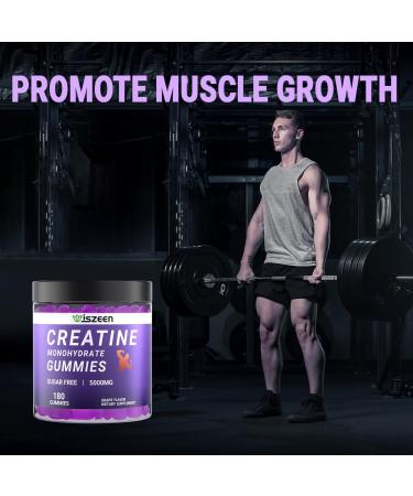 Sugar Free Creatine Monohydrate Gummies - 5g for Men & Women with L-Taurine Alpha GPC & Vitamin B12 | International Shipping Available - Buy Online on GoSupps.com