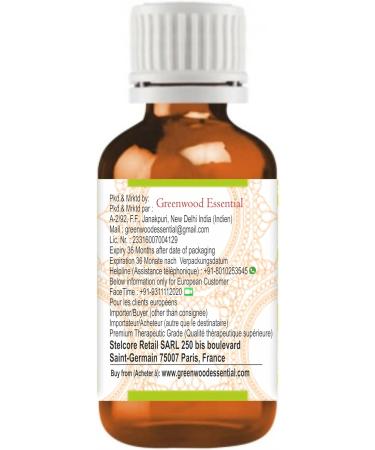 Greenwood Essential Pur Castor Huile (Ricinus communis) 100% Naturelle de qualit Th rapeutique press e froid pour les soins personnels 50ml (1 69 oz) - Buy Online on GoSupps.com
