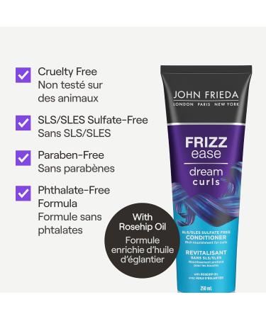 John Frieda Frizz Ease Dream Curls Hair Care Set Conditioner and Daily Styling Spray for defined curly hair SLS/SLES Sulfate Free (250mL + 200mL) - Buy Online on GoSupps.com