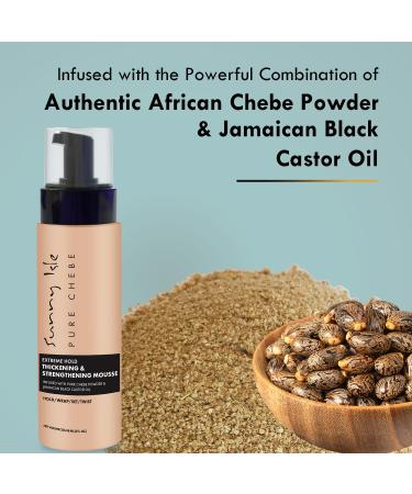 Sunny Isle Pure Chebe Mousse 8oz | Extreme Hold & Thickening Hair Treatment | Infused with African Chebe Powder & Jamaican Black Castor Oil - Buy Online on GoSupps.com