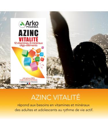 Azinc Vitality - Reduces Overwork Fatigue Supports Intellectual Performance Ages 15 Years - 60 Capsules - Buy Online on GoSupps.com