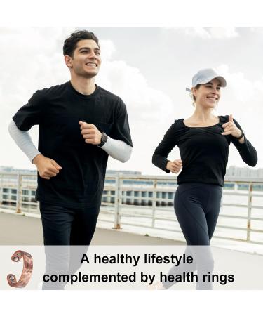EnerCoppeX Pure Copper Ring for Men Lymphatic Drainage Adjustable Magnetic Ring 3500 Gauss Magnet (CPR-0282C-L) - Buy Online on GoSupps.com