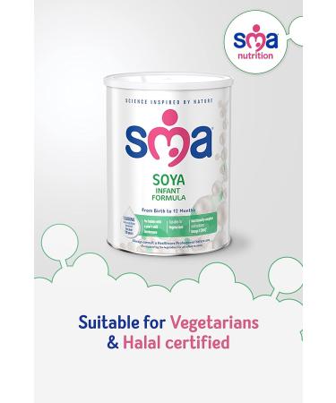 SMA Soya Infant Baby Milk Formula 800g - Pack of 1 | From Birth | Non-GMO and Dairy-Free - Buy Online on GoSupps.com