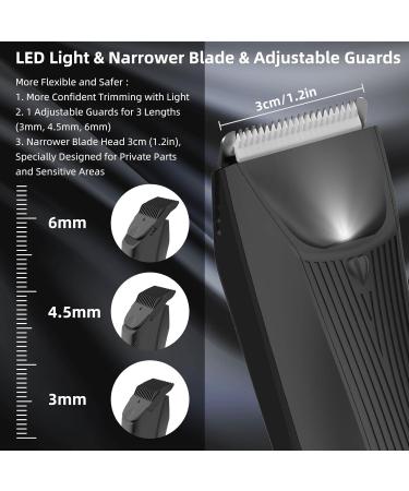 INVJOY Manscape Trimmer for Men IPX7 Waterproof Body Hair Trimmer for Pubic/Body/Groin/Pube Grooming Body Groomer w/Light&LED Display Electric Shavers Male Razor w/Recharge Dock Gift for Men - Buy Online on GoSupps.com