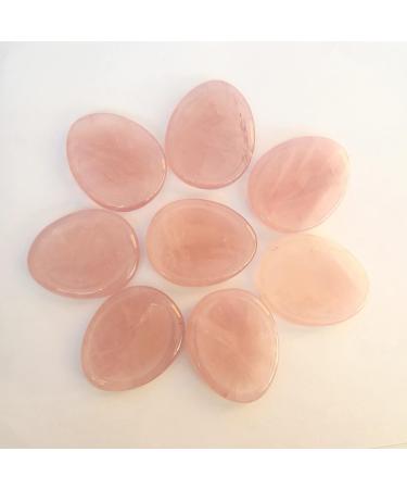 Manekieko Natural Rose Quartz Water Drop Chakra Thumb Worry Stone - Stress Relief Reiki Crystal Palm Stones for Healing - Buy Online on GoSupps.com