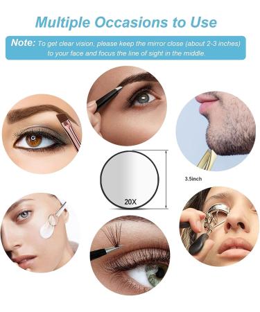 RRtide Travel Makeup Mirror with 20X Magnifying Mirror & 3 Color Modes - Compact Vanity LED Cosmetic Mirror in Blue - Perfect for Home, Office, and Travel - Buy Online on GoSupps.com