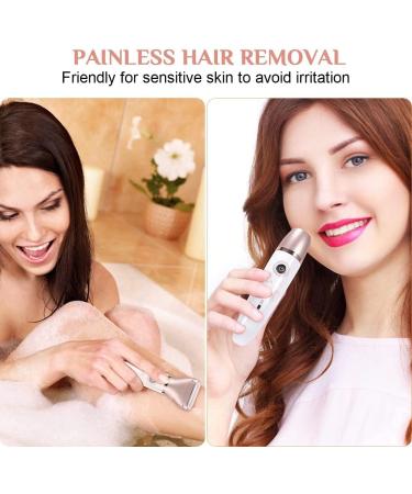 Electric Razor for Women Painless 2 in 1 Wet & Dry Lady Shaver for Women Portable Waterproof Bikini Trimmer Body Hair Removal for Legs Underarms Armpit Face - Buy Online on GoSupps.com